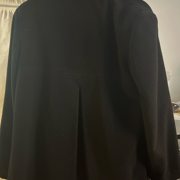 Liz Claiborne Black Double-Breasted Peacoat - Picture 4 of 4